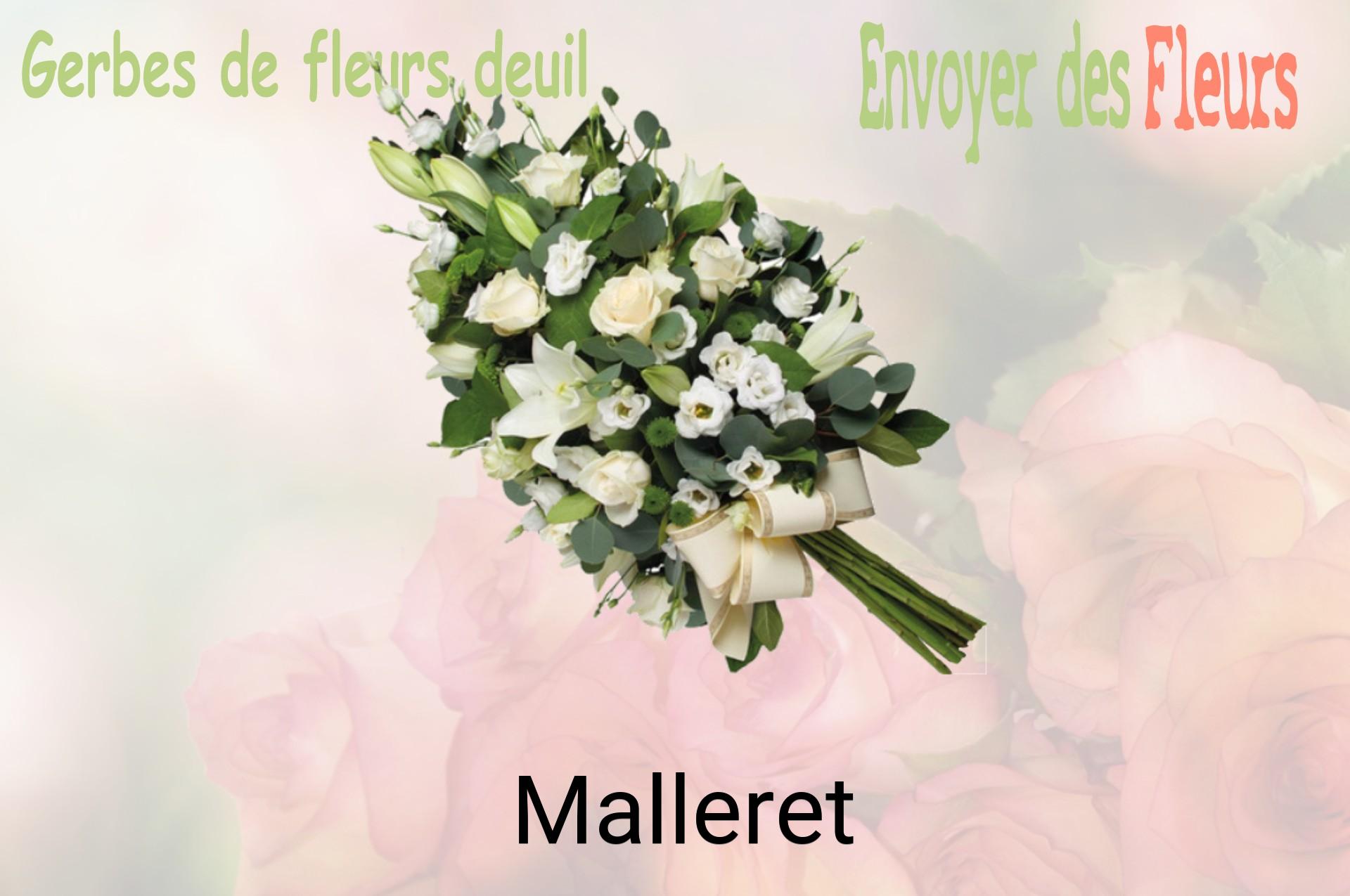 Gerbe de fleurs de deuil livrée à Malleret